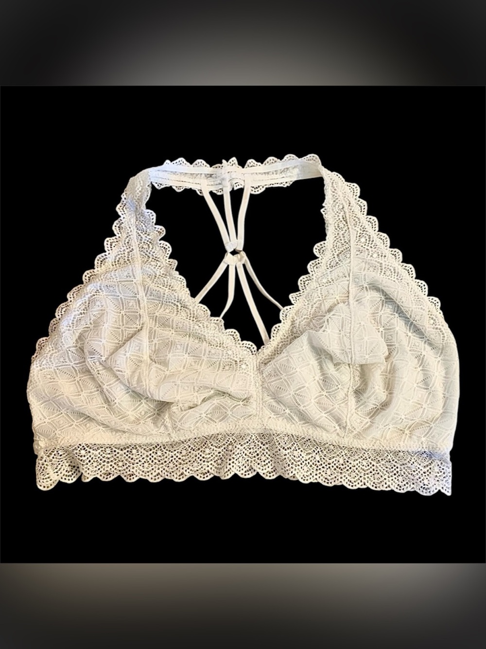 White lace bralette plus size 2